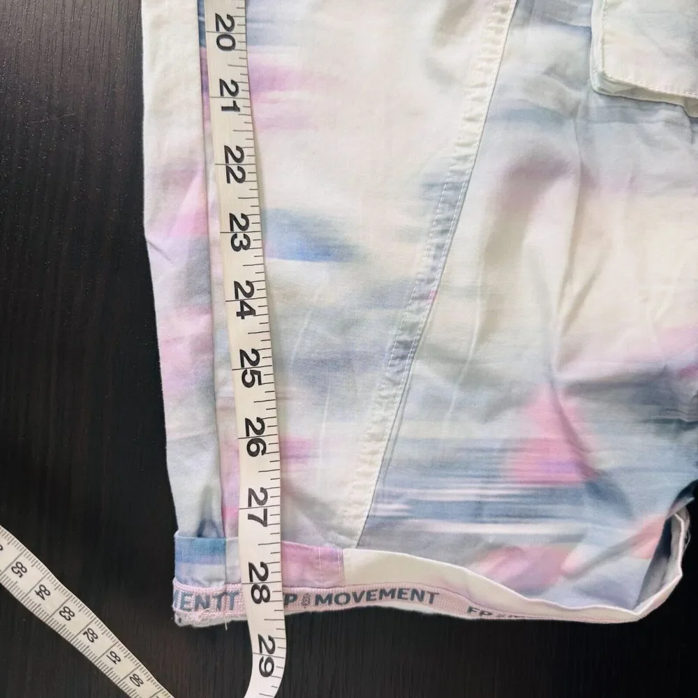 Free People Mesmerize Me Pants Womens Small Marble Cargo Boho FP Movement NEW - Picture 12 of 12